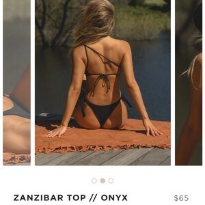 NWT SIVAN AYLA TAN LINES ZANZIBAR TOP BLACK SIZE SMALL